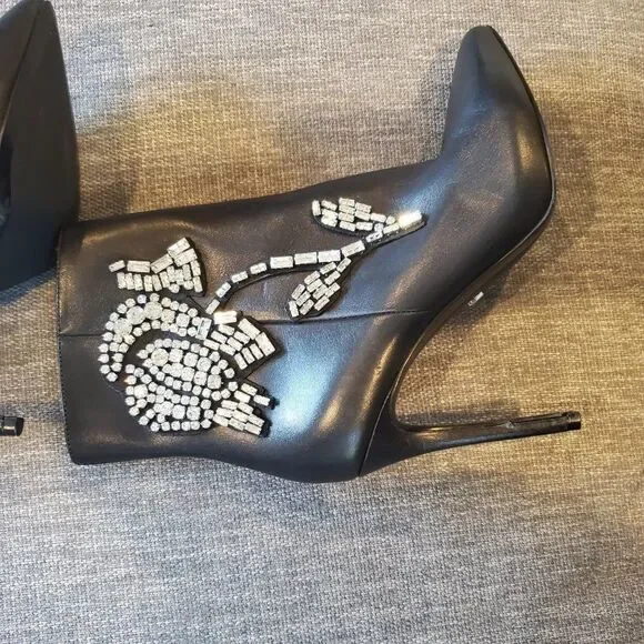 Michael Kors Viera Size 5.5m Black Leather Women BOOTIES - Picture 4 of 10